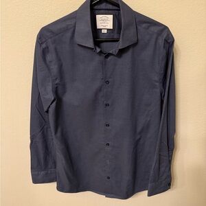 Charles Tyrwhitt Navy Casual Button-Down Shirt